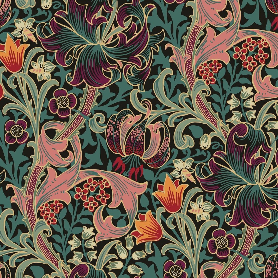 Wallpaper House of Hackney | Golden Lily Wallpaper-Apatite