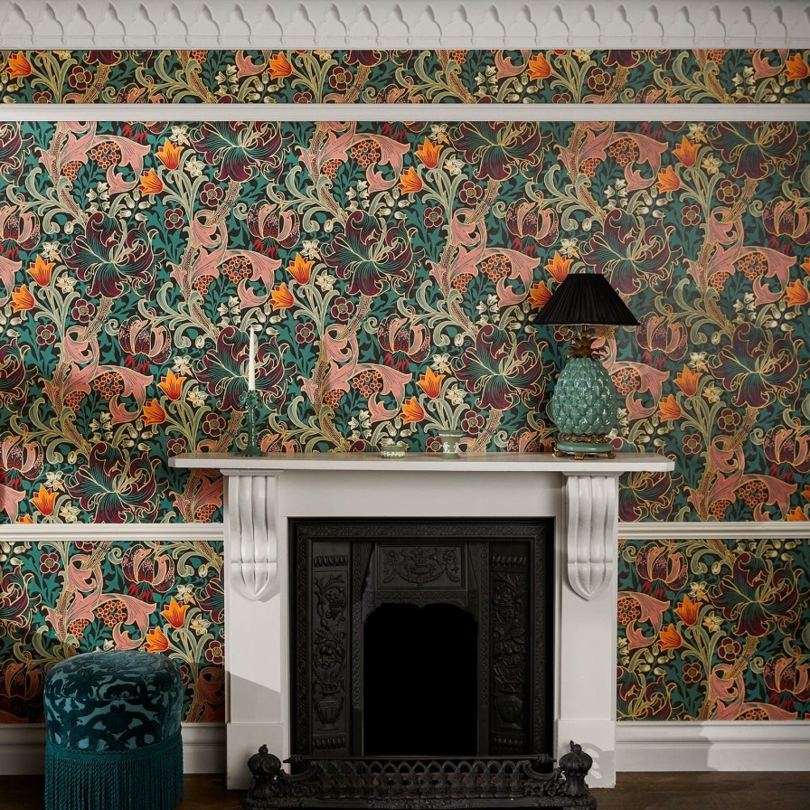 Wallpaper House of Hackney | Golden Lily Wallpaper-Apatite