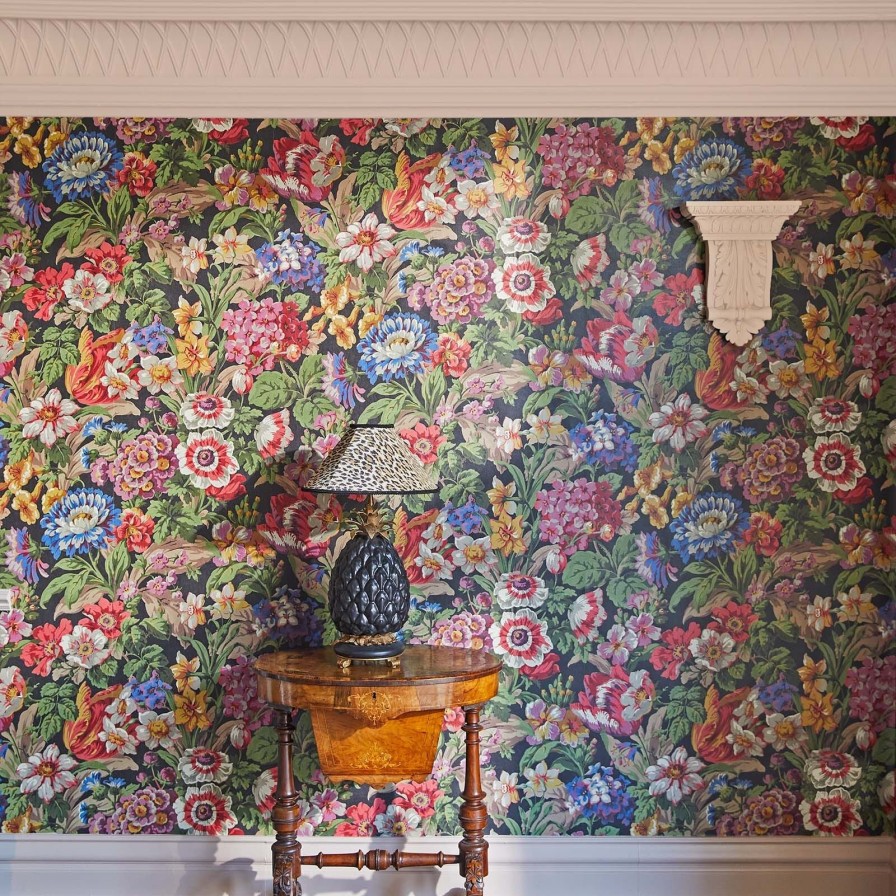 Wallpaper House of Hackney | Florescence Wallpaper-Noir