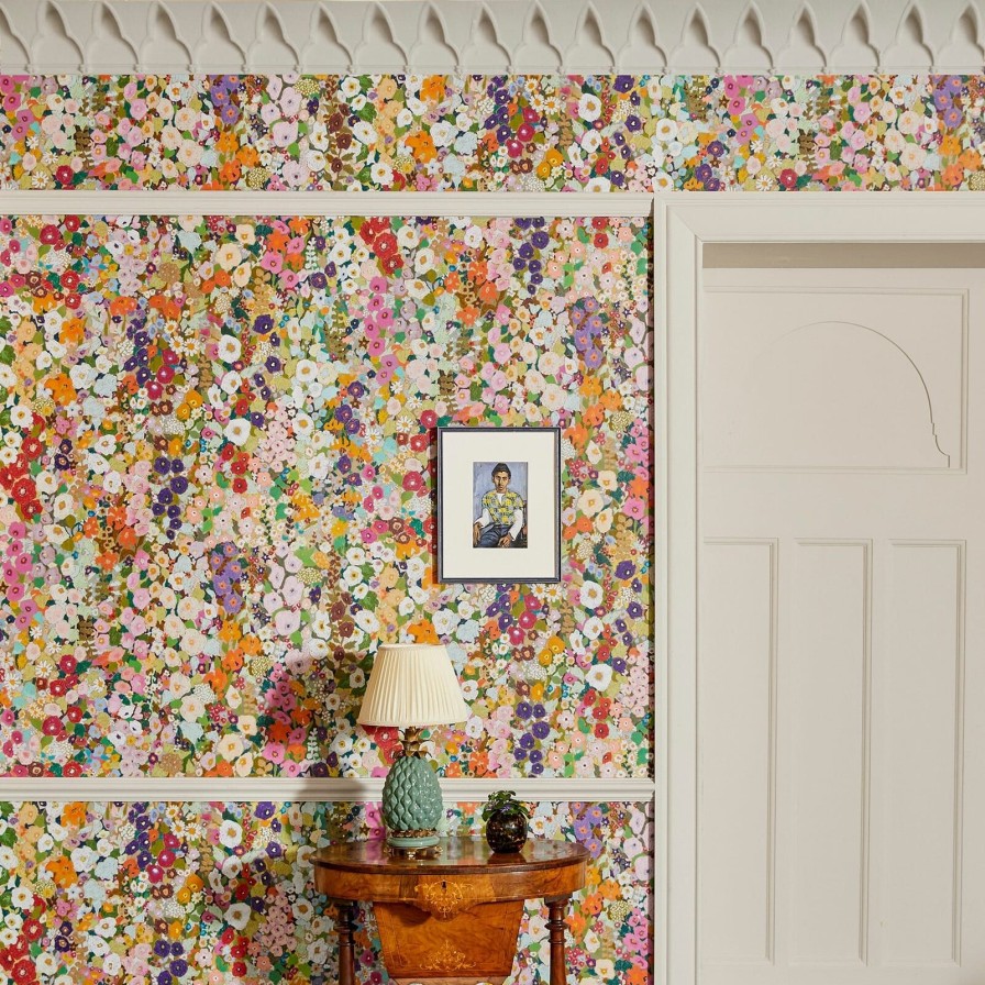 Wallpaper House of Hackney | Hollyhocks Wallpaper-Spring