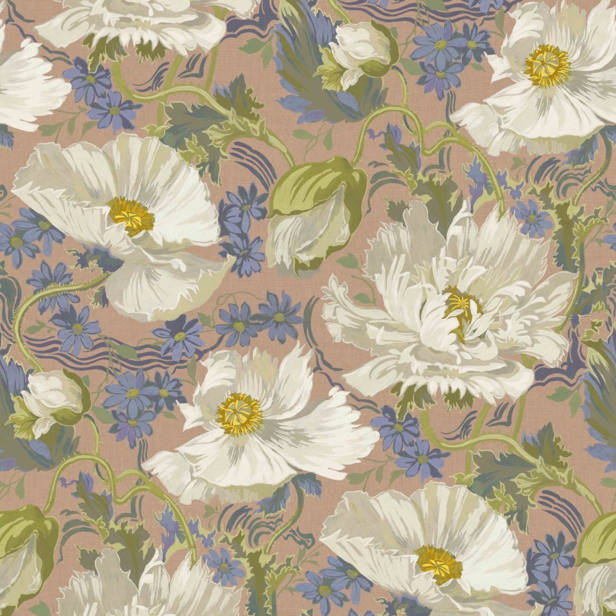 Wallpaper House of Hackney | Papavera Wallpaper-Tourmaline