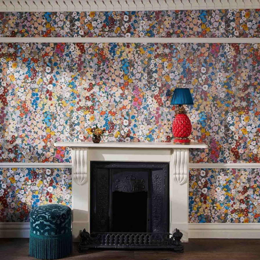 Wallpaper House of Hackney | Hollyhocks Wallpaper-Autumn